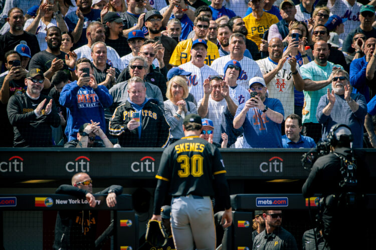 Pirates ace Skenes chased in first inning in loss to Mets